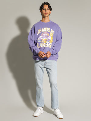 Los Angeles Lakers T-Shirt in Faded Purple - Glue Store NZ