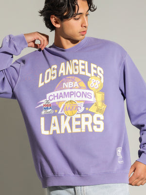 Los Angeles Lakers T-Shirt in Faded Purple - Glue Store NZ