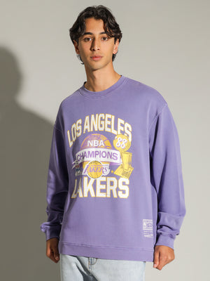 Los Angeles Lakers T-Shirt in Faded Purple - Glue Store NZ