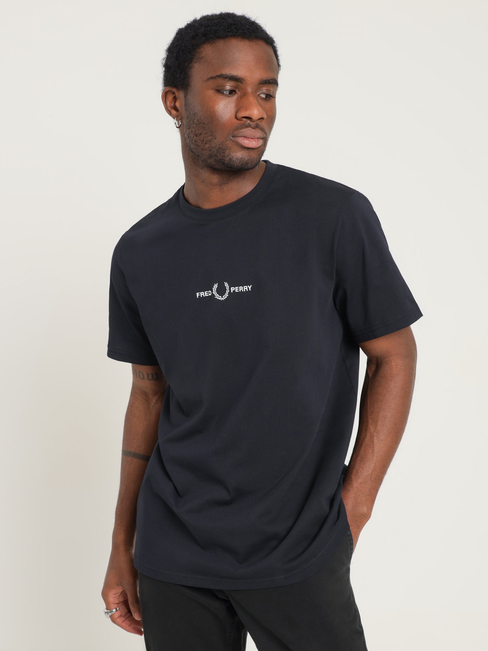 SO ORIGINAL EMBROIDERED T-SHIRT NAVY