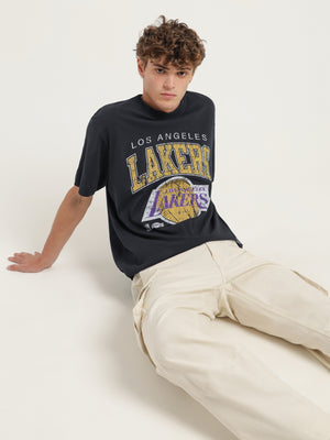 Los Angeles Lakers T-Shirt in Faded Purple - Glue Store NZ