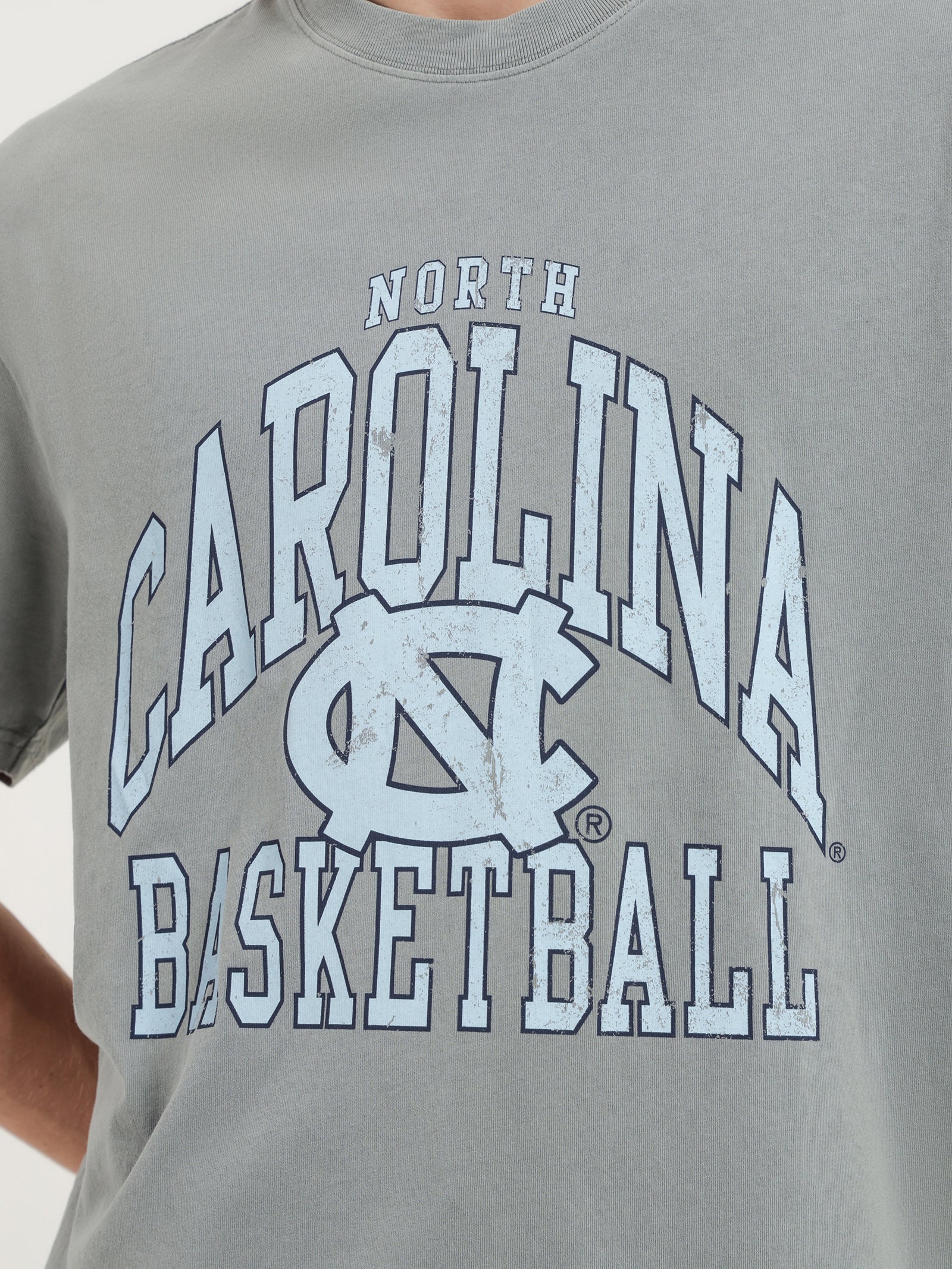 Mitchell & Ness North Carolina XL Arch Vintage T-Shirt Faded Blue