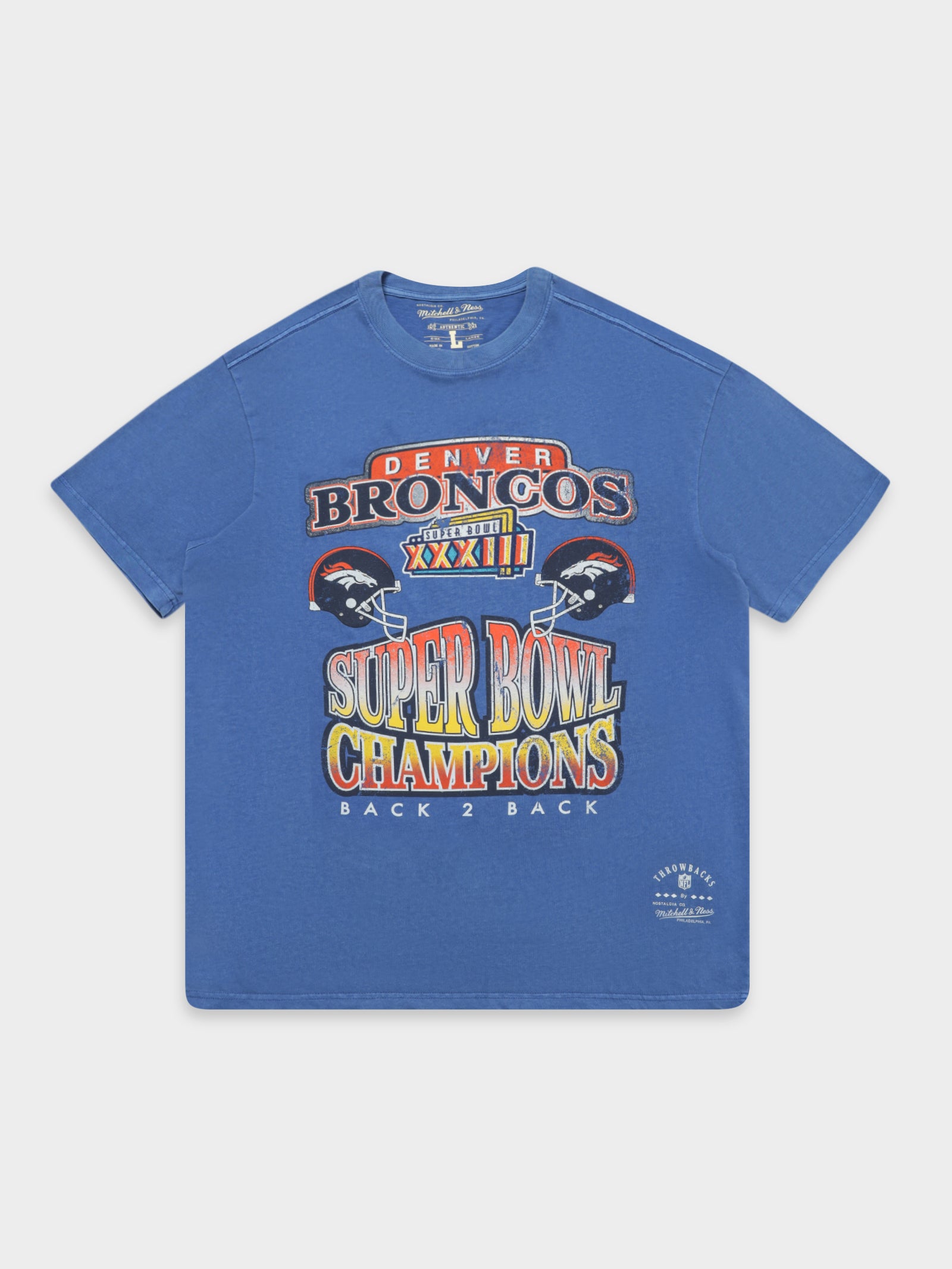 Mitchell & Ness Denver Broncos Vintage Superbowl NFL Mens T-Shirt